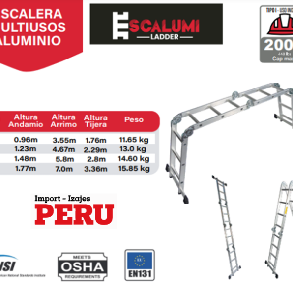Escalera Multiusos – Aluminio