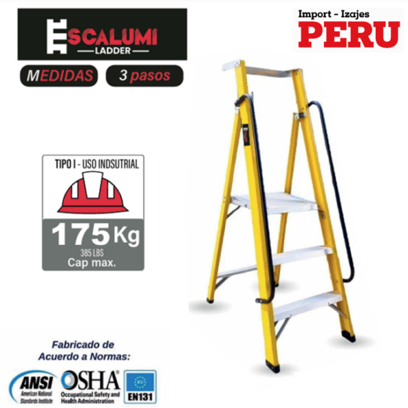 Escalera Plataforma FR 3 pasos