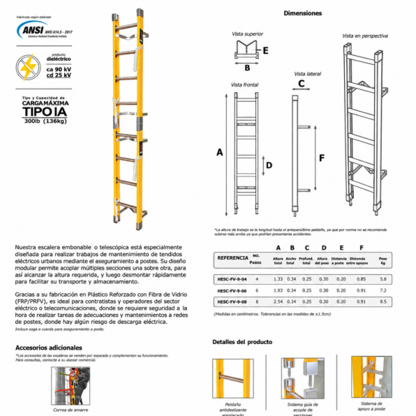 Escalera Tipo Embonable FRP